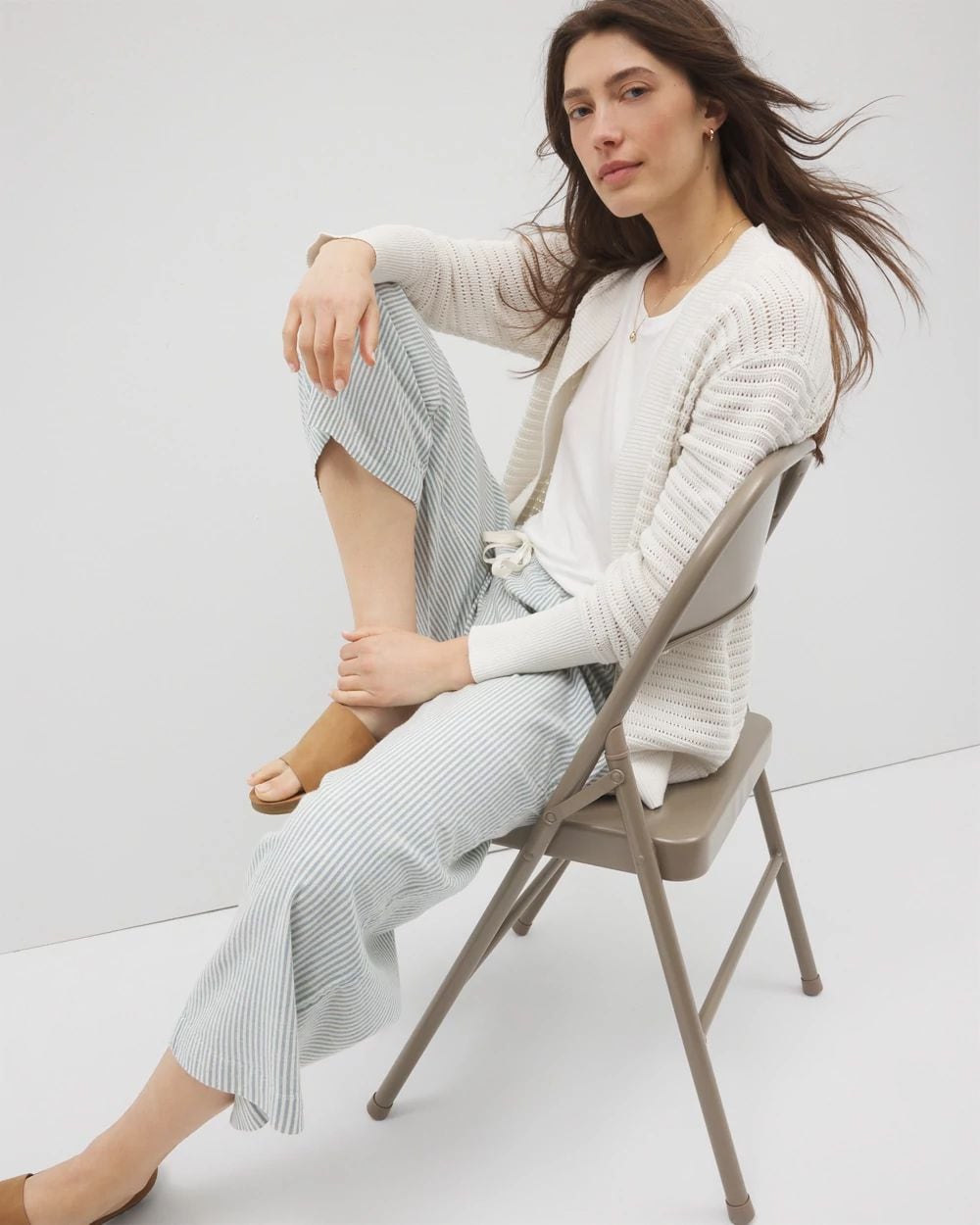 トップス WRINKLED DRY COTTON KNIT CARDIGAN Yyeselk Cardigan for Women 2023 Fall Winter Long Sleeve Open